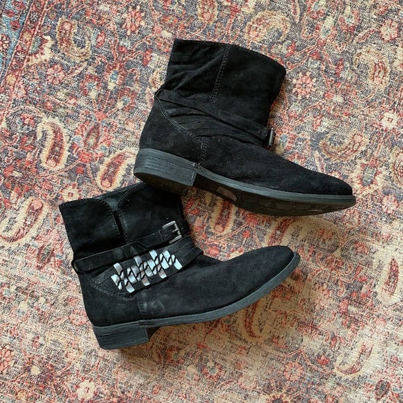 Steven by Steve Madden Black Moto Booties - Picture 1 of 5
